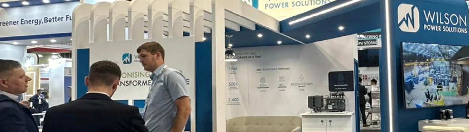 WPS at a tradeshow in front of stand