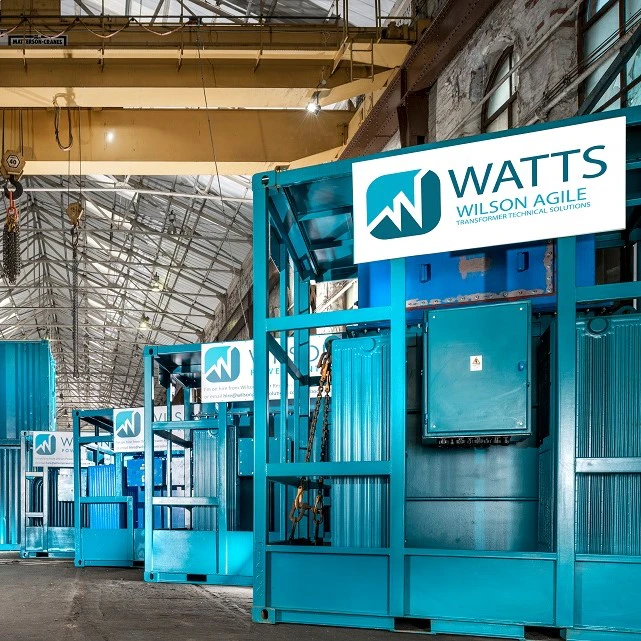 WATTS Rental blue transformers fleet