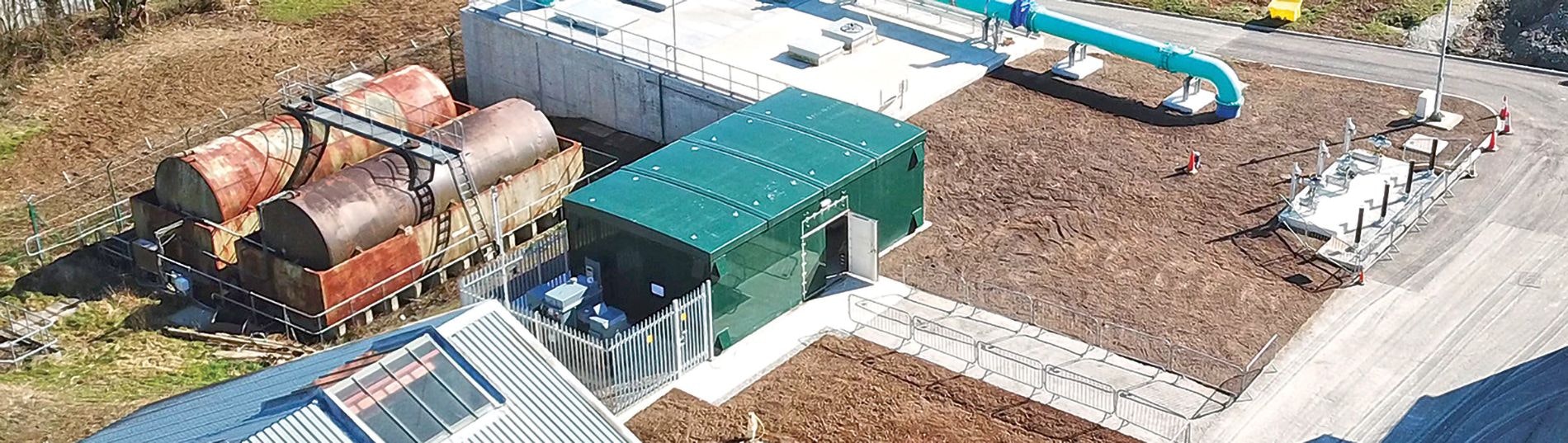Restormel water treatment works bird view