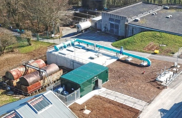 Restormel water treatment works bird view