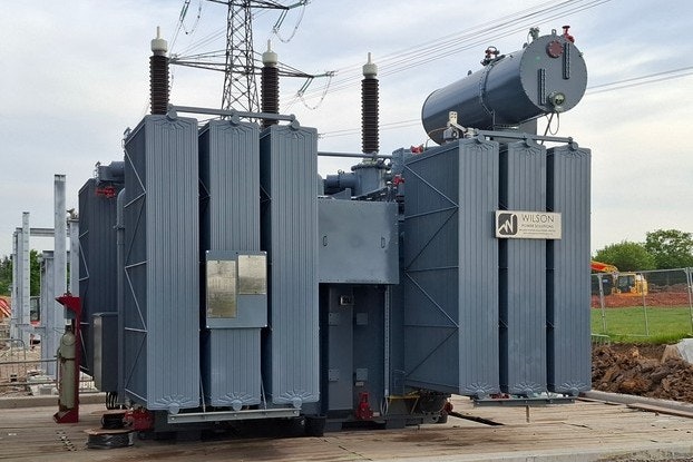 60mva Wilson power transformer at Sandon Brook solar farm