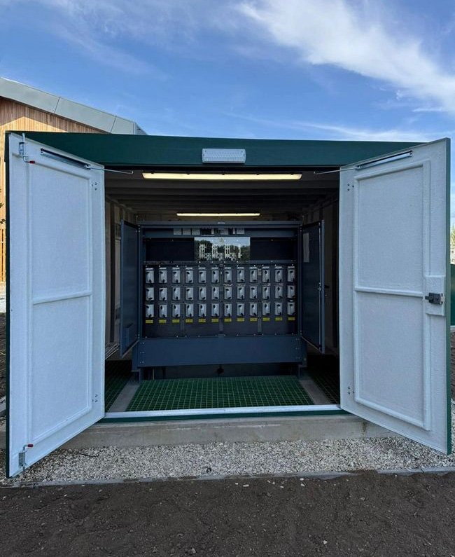Wilson e4 amorphous distribution transformer at Westcott Venture Park