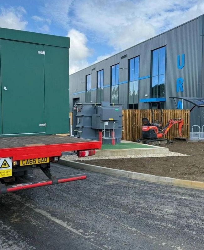 Wilson e4 amorphous distribution transformer at Westcott Venture Park