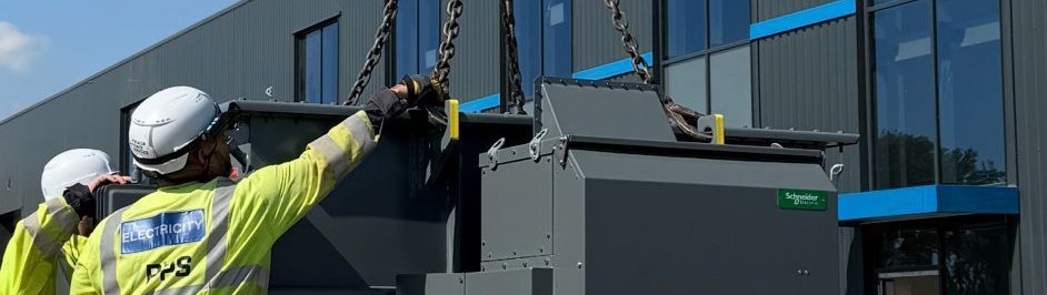 Wilson e4 amorphous distribution transformer at Westcott Venture Park