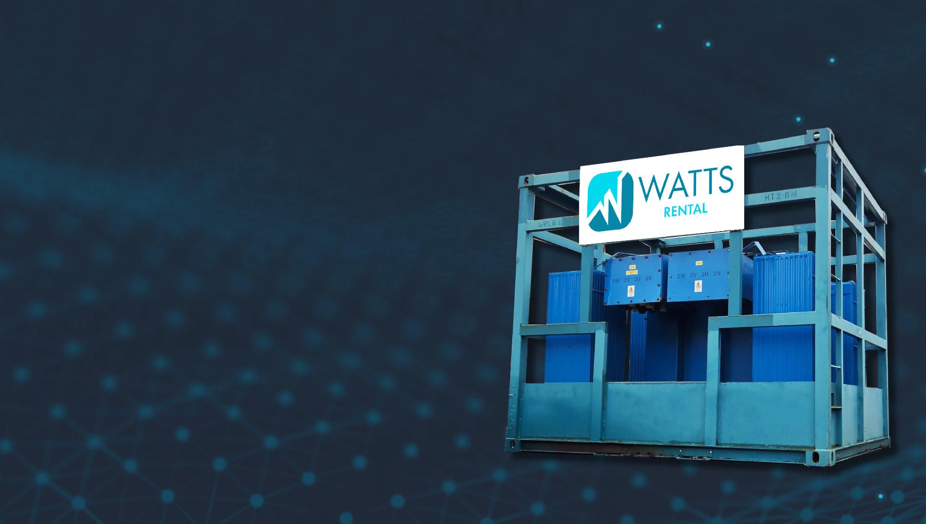 WATTS transformer on navy background